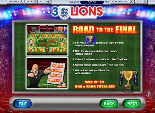 3 Lions Big Bonus Slots Road the the Final Bonus Rules