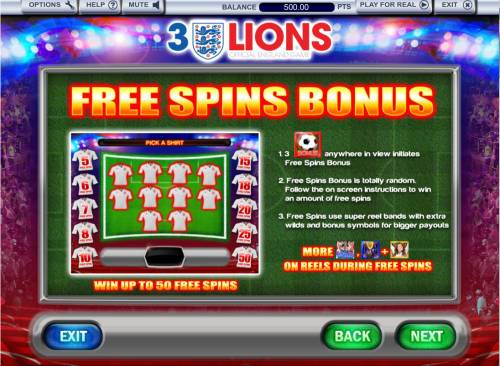 3 Lions Big Bonus Slots Free Spins Bonus Rules