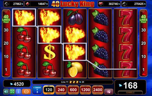 40 Lucky King Big Bonus Slots Multiple winning paylines