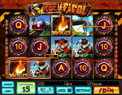 5 Reel Fire Big Bonus Slots Multiple winning paylines triggers a big win