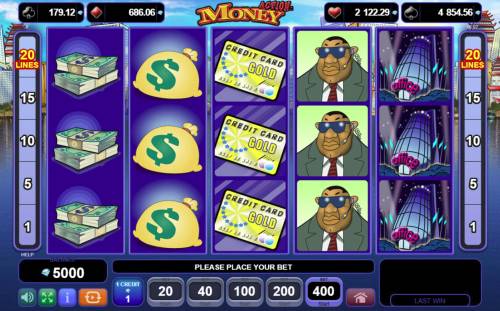 Action Money Big Bonus Slots Main Game Board