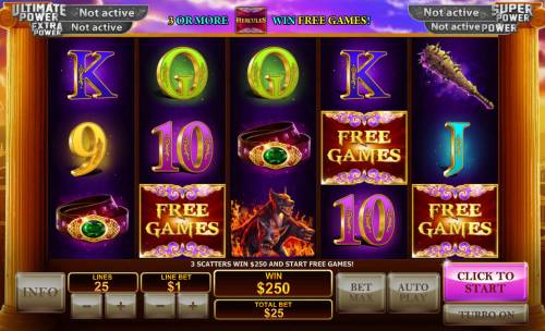 Age of the Gods Prince of Olympus Big Bonus Slots Scatter win triggers the free spins feature