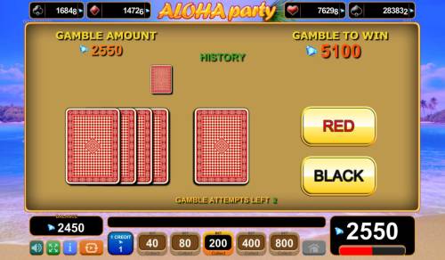 Aloha Party Big Bonus Slots Gamble Feature Game Board