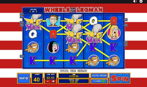 American Dad Big Bonus Slots Wheels and the Legman Feature pays out a 132.50 jackpot win.