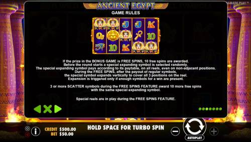 Ancient Egypt Big Bonus Slots General Game Rules