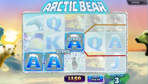 Arctic Bear Big Bonus Slots Free Spins Game Board
