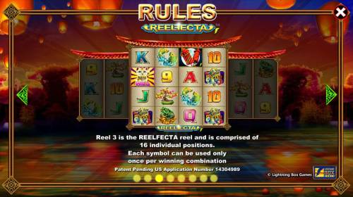 Astro Cat Big Bonus Slots Reel 3 is the Reelfecta reel and is comprised of 16 individual positions. Each symbol can be used only once per winning combination.
