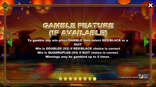 Astro Cat Big Bonus Slots Gamble Rules - To gamble any win, press GAMBLE, then select RED/BLACK or a SUIT.