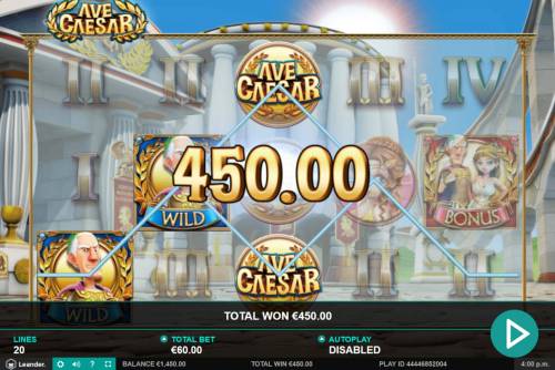 Ave Caesar Big Bonus Slots Multiple winning paylines triggers a big win
