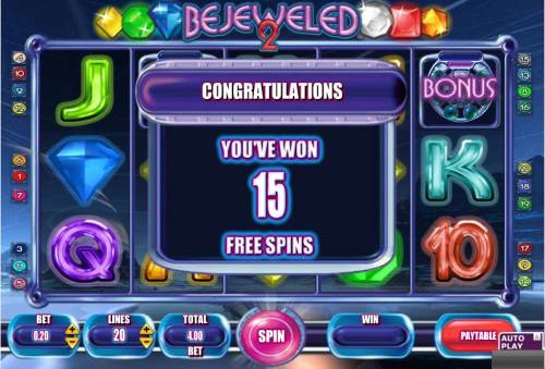 Bejeweled 2 Big Bonus Slots 15 Free Games Awarded