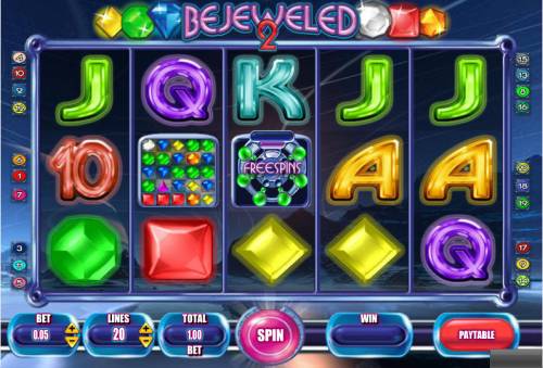 Bejeweled 2 Big Bonus Slots Main Game Board