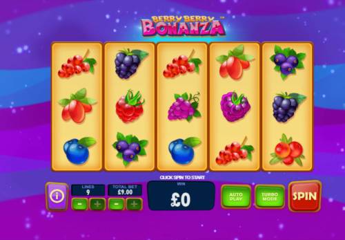 Berry Berry Bonanza Big Bonus Slots Main Game Board
