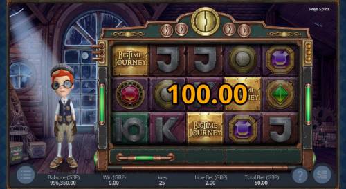Big Time Journey Big Bonus Slots Three scatter symbols triggers the bonus game.