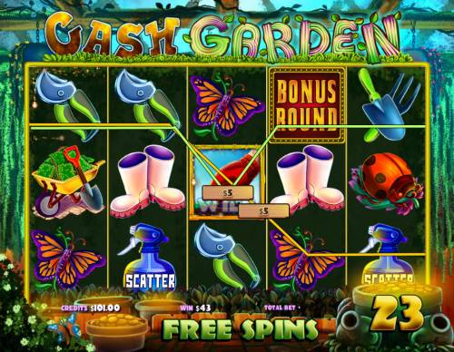 Cash Garden Big Bonus Slots Multiple winning paylines