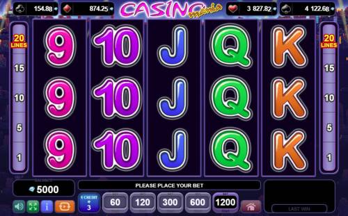 Casino Mania Big Bonus Slots Main Game Board
