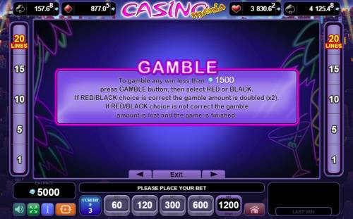 Casino Mania Big Bonus Slots Gamble Feature Rules