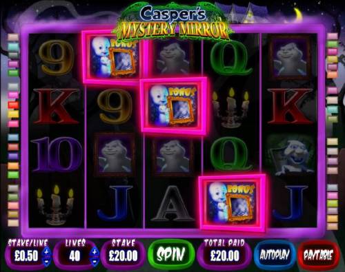 Casper's Mystery Mirror Big Bonus Slots bonus feature triggered