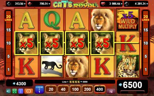 Cats Royal Big Bonus Slots Four of a kind