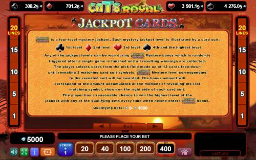 Cats Royal Big Bonus Slots Jackpot Rules