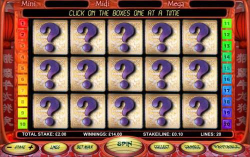 Chinese New Year Big Bonus Slots click on the boxes one at a time to earn a prize