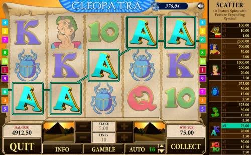 Cleopatra Big Bonus Slots A winning Five of a Kind