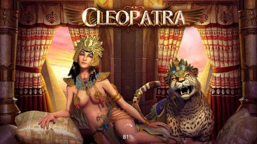 Cleopatra Big Bonus Slots Splash screen - game loading - Ancient Egyptian Theme