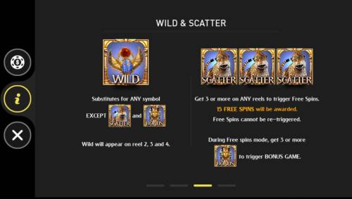 Cleopatra Big Bonus Slots Wild and Scatter Symbols Rules and Pays