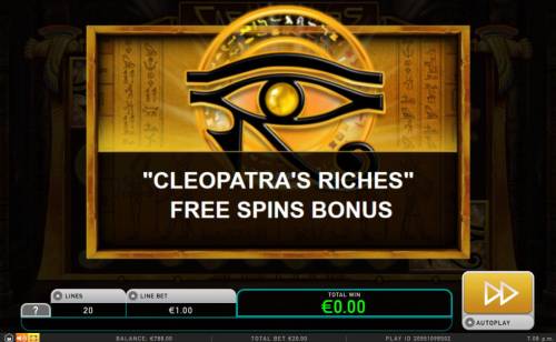 Cleopatra's Riches Big Bonus Slots Free Spins Bonus