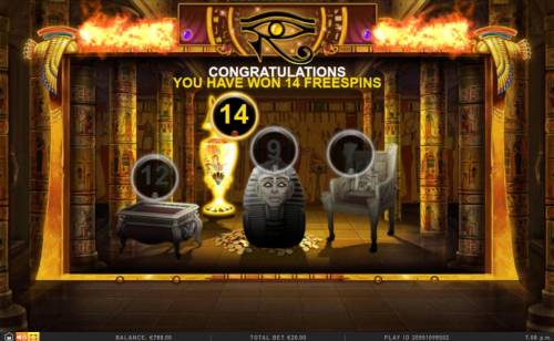 Cleopatra's Riches Big Bonus Slots The selected item awards 14 free spins.