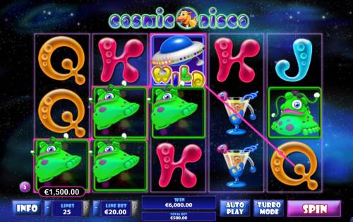Cosmic Disco Big Bonus Slots Multiple winning paylines triggers a big win!