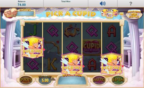 Cupid Wild at Heart Big Bonus Slots Pick a Cupid to reveal a bonus feature to play.