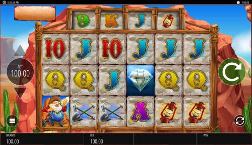 Diamond Mine Big Bonus Slots Main Game Board
