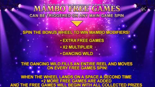 Dirty Dancing Big Bonus Slots Mambo Free Games can be triggered on any main game spin.