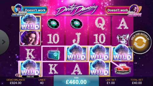 Dirty Dancing Big Bonus Slots Multiple winning paylines triggers a 460.00 big win!