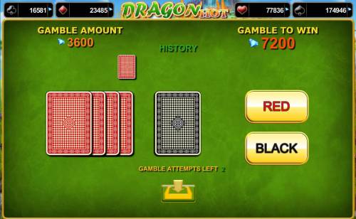 Dragon Hot Big Bonus Slots Gamble Feature Game Board