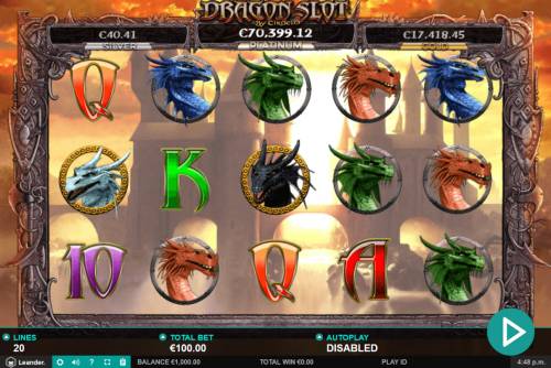 Dragon Slot Jackpot Big Bonus Slots Main Game Board