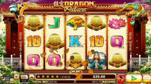 Dragon Palace Big Bonus Slots A five of a kind triggers a 100.00 payout
