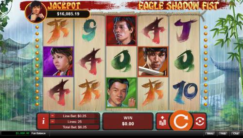 Eagle Shadow Fist Big Bonus Slots Main Game Board