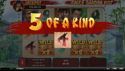 Eagle Shadow Fist Big Bonus Slots A winning five of a kind