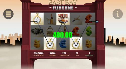 East Bay Fortune Big Bonus Slots A big win triggered during the free spins bonus feature.