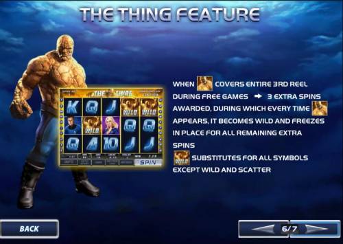 Fantastic 4 Big Bonus Slots 4 free games when the thing feature is triggered on reel 3
