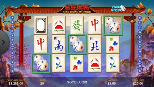 Feng Kuang Ma Jiang Big Bonus Slots Three duce scatter symbol anywhere on reels 1, 3 and 5 triggers the Free Games feature.