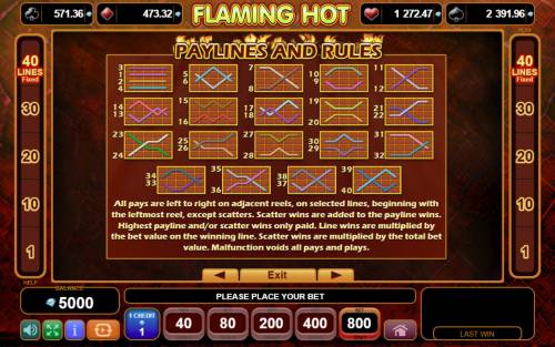 Flaming Hot Big Bonus Slots General Game Rules