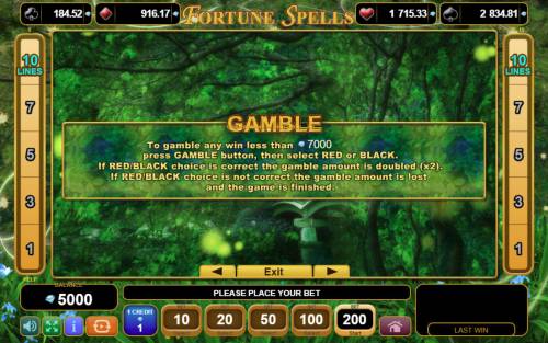 Fortune Spells Big Bonus Slots Gamble Feature Rules