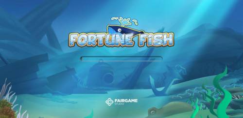 Fortune Fish Big Bonus Slots Splash screen - game loading - Based on an under water sea adventure theme.