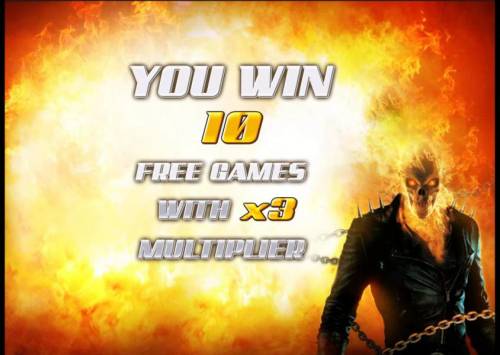 Ghost Rider Big Bonus Slots 10 free games awarded with a x3 multiplier