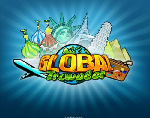 Global Traveler Big Bonus Slots Splash screen - game loading - Travel Theme