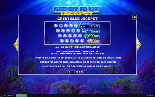 Great Blue Jackpot Big Bonus Slots Jackpot Game Rules