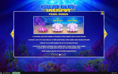 Great Blue Jackpot Big Bonus Slots Pearl Bonus