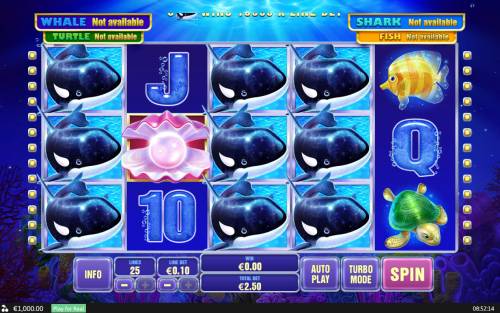 Great Blue Jackpot Big Bonus Slots Main Game Board